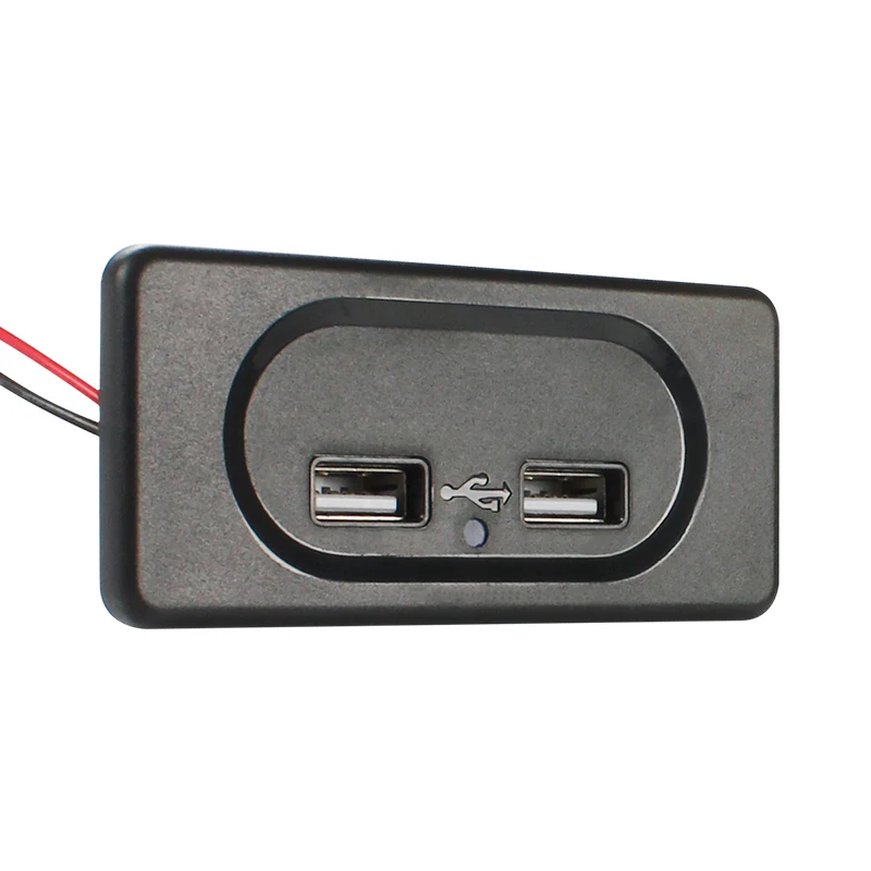 

Розетка зарядная с светодиодный USB-портами, 5 В/А, 12 В/24 В