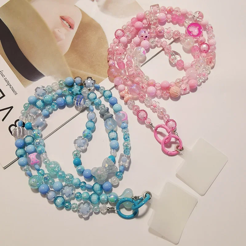 Шнурок женский длинный цветной ремешок через плечо с пятиконечной звездой