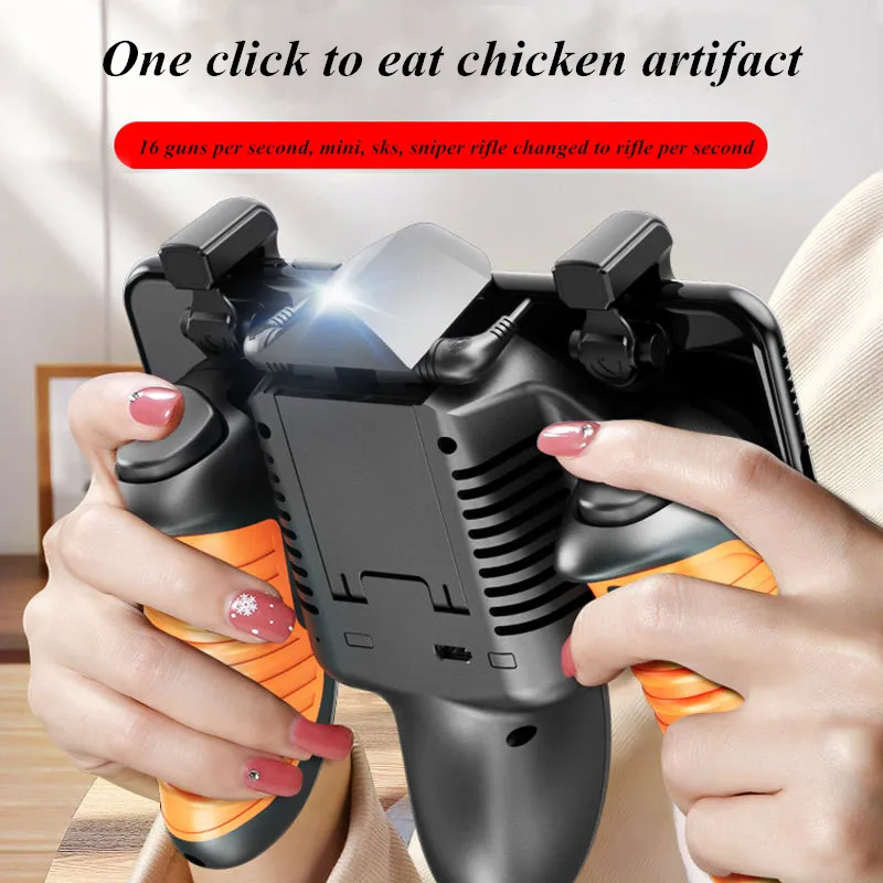 Universal ABS Mobile Phone Gaming Controller Cooler Gamepad Handle for PUBG Cooling Fan Radiator with Battery for IPhone Android