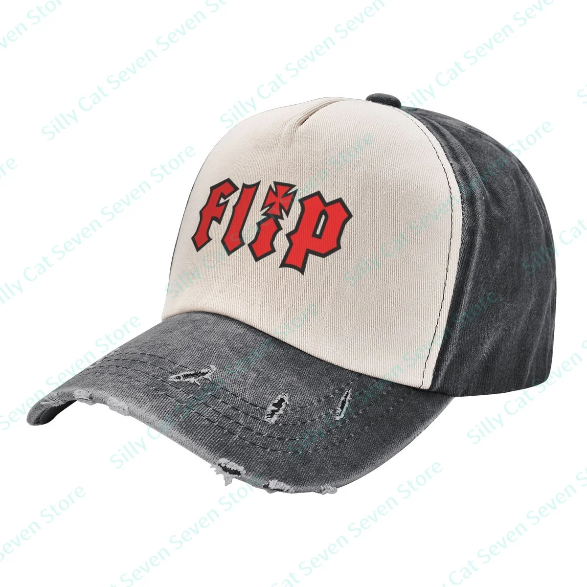 

Fashion Fllps cowboy Baseball Cap Men Women Vintage adjustable Mixed color stitching Baseball Cap Washed Dad Hat