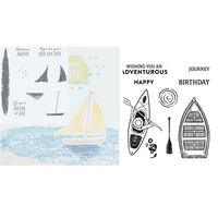 2022 new sailboat metal cutting dies and clear stamps for diy scrapbook decoration embossing template greeting card handmade