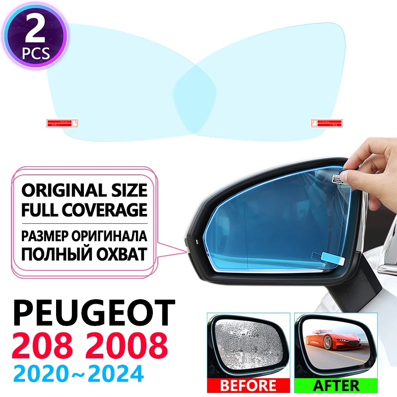 Полное противотуманное зеркало заднего вида с пленкой для Peugeot 208 2008 208e 2008e GT GTI 2020 ~