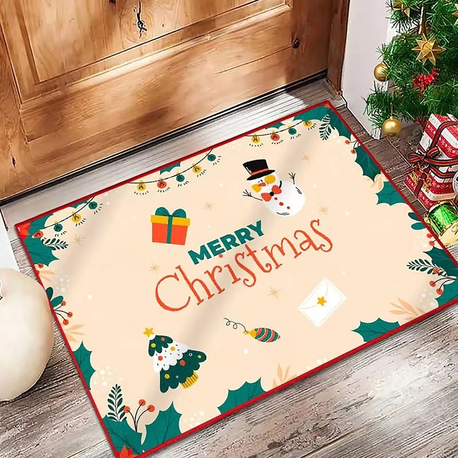

Christmas Day Carpet Super Absorbent Microfiber Kitchen Mat Non Slip Machine Washable Christmas Carpet Throw Blankets for Bed