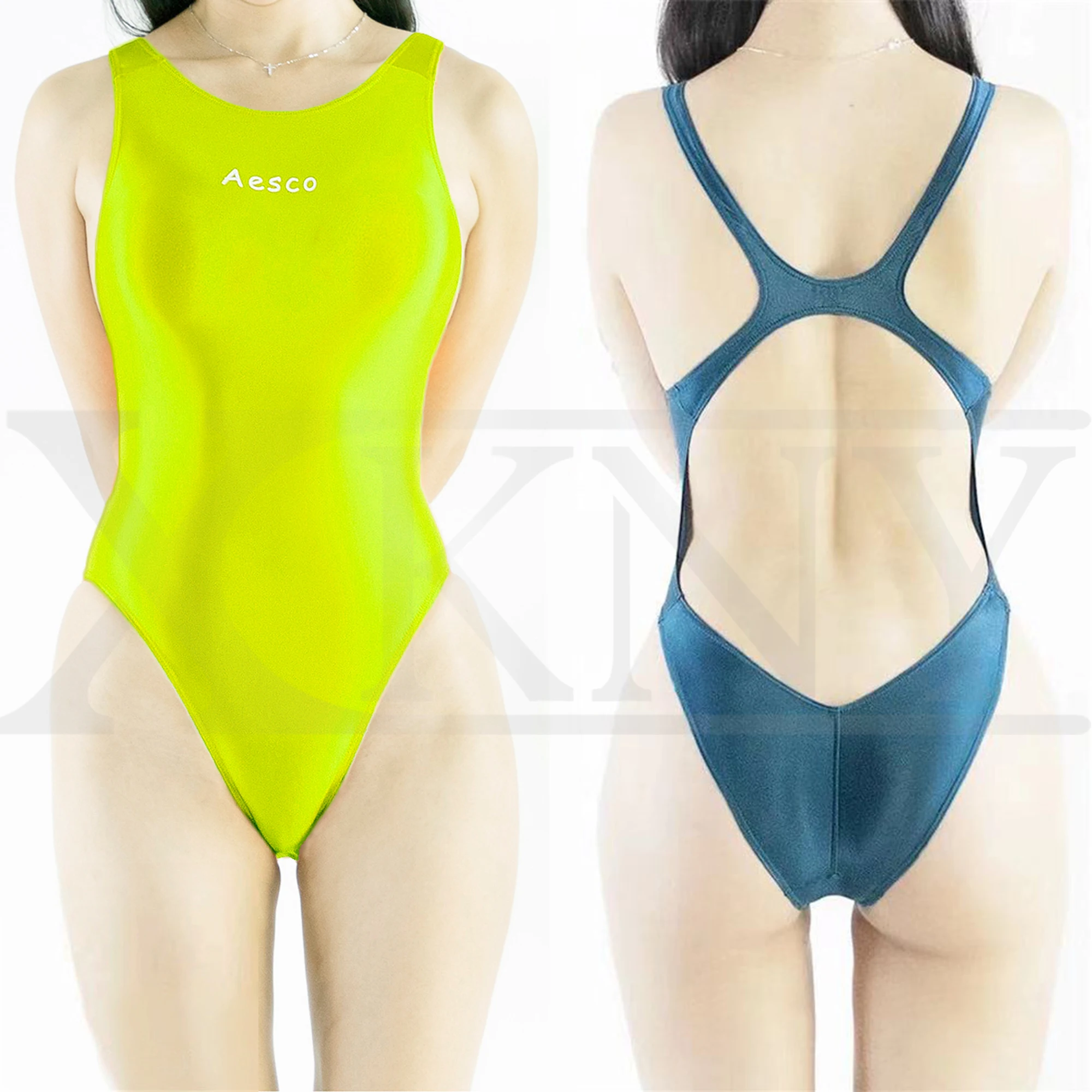 Новый сексуальный женский масляный глянцевый Цельный купальник с открытой