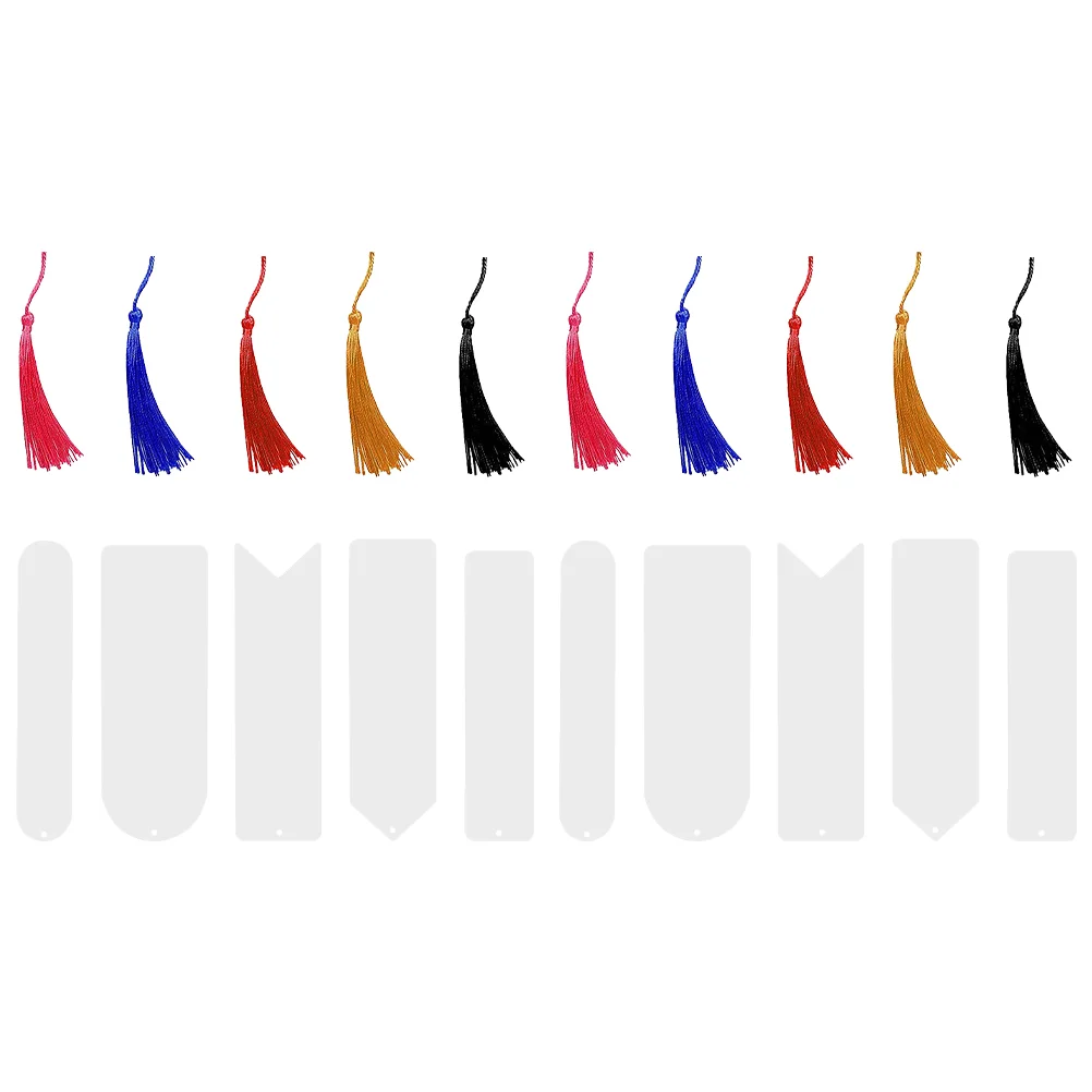 

Blank Diy Label Clear Tassel Acrylic Tassels Supplies Girls School Page Book Tagsunfinished Tag Bulk Mark Ornaments Decorate