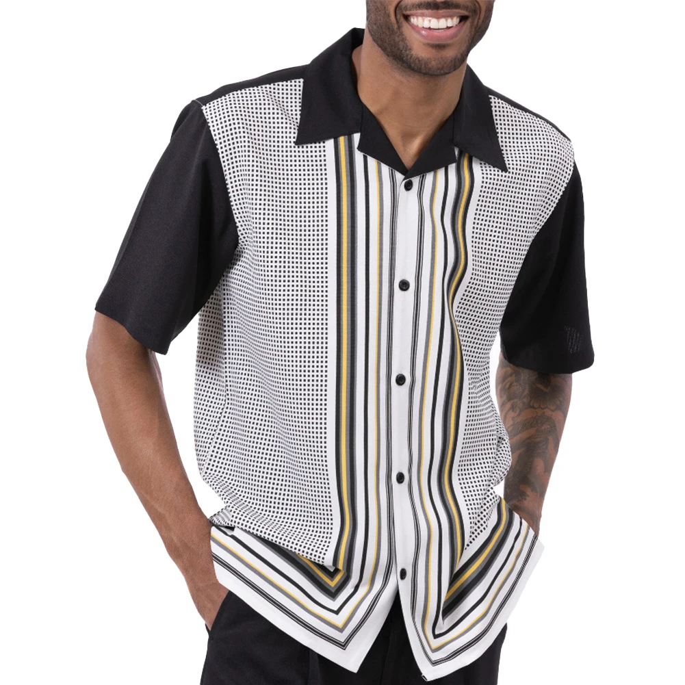 Summer Men Shirts Hawaii Tops Mens Guayabera Cuban Beach Shirts Linen Tees Casual Short Sleeve Shirt Blouse Top 2023