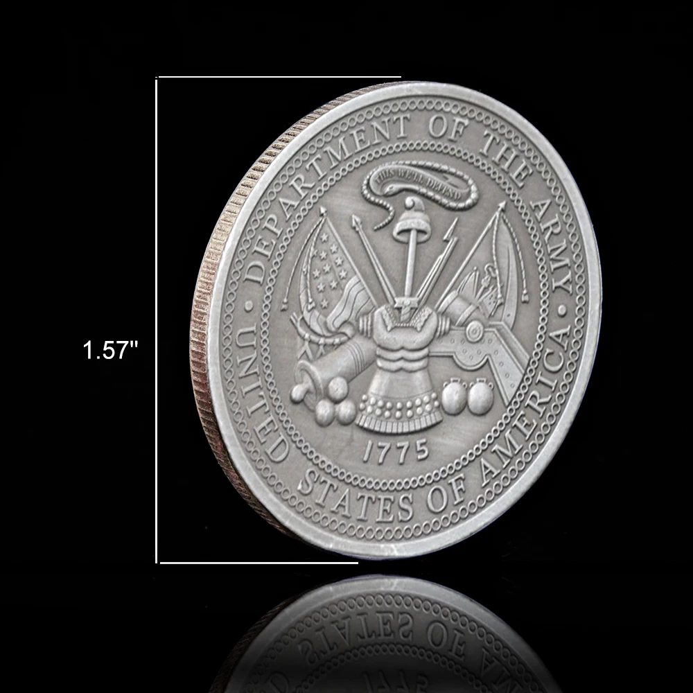 США военный M1A1 Abrams основной боевой танк вызов металлическая сувенирная монета