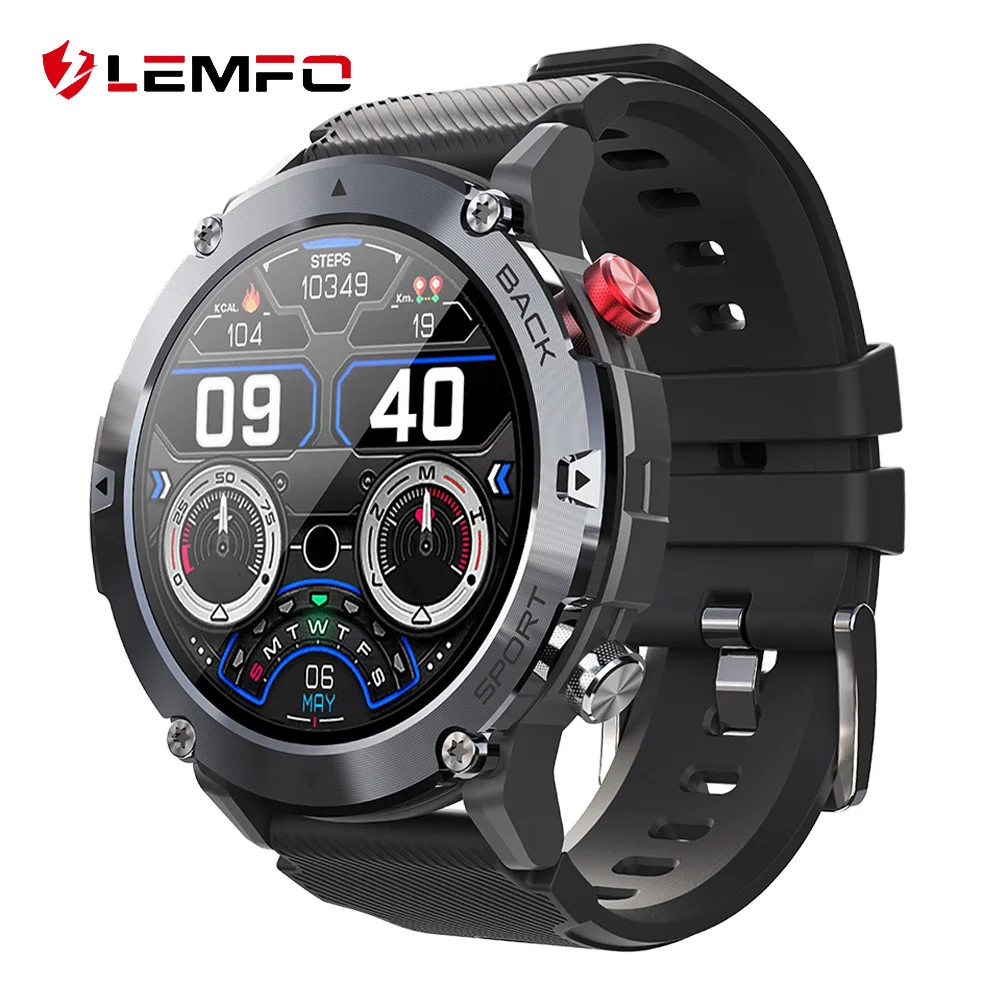 Смарт-часы LEMFO LF26 Max мужские умные часы с Bluetooth 2022 IP68 водонепроницаемые 360 HD экран 15