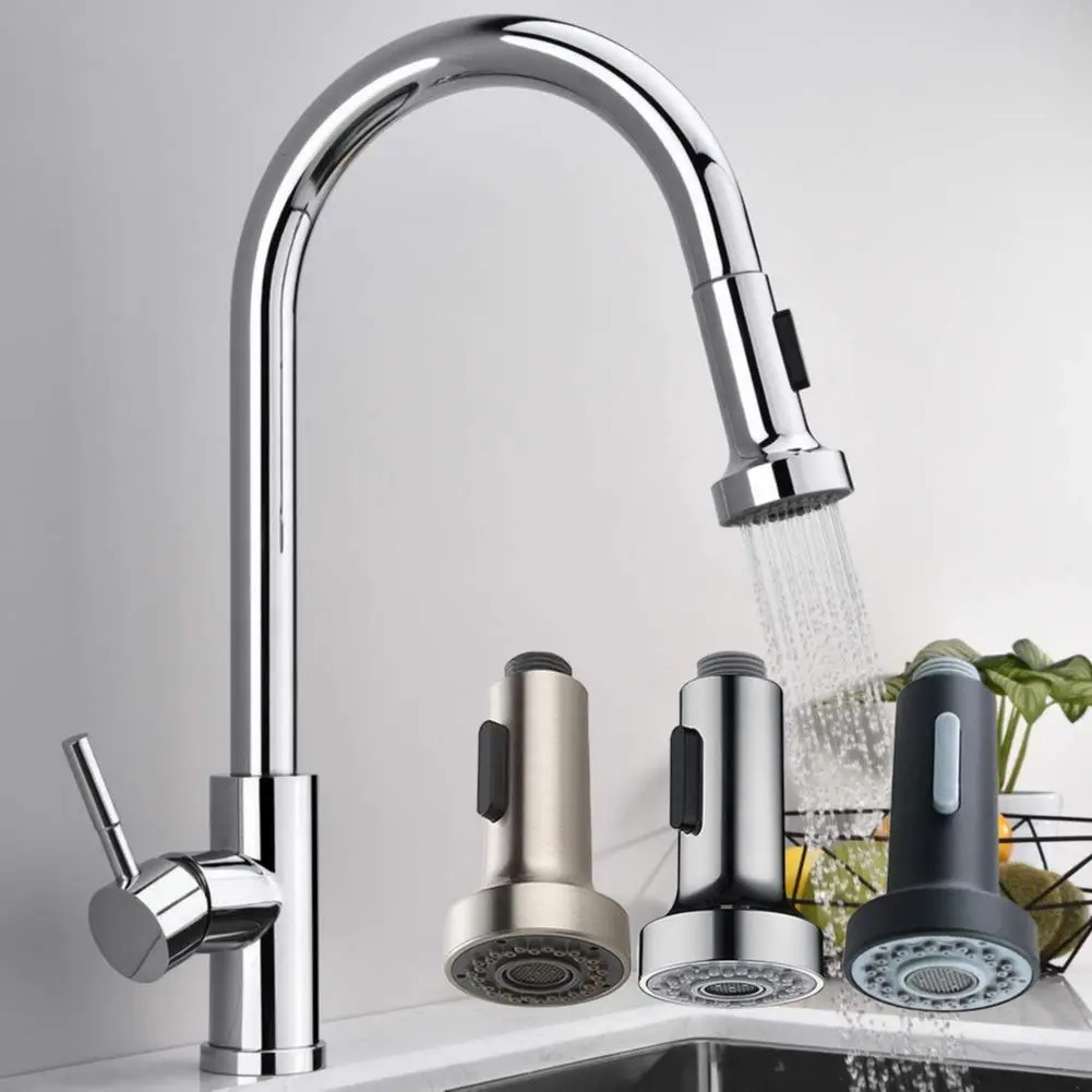 

Kitchen Pull Out Faucet Sprayer Nozzle ABS Durable Water Saving Bathroom Basin Sink Shower Spray Head Multifunction Pull Head