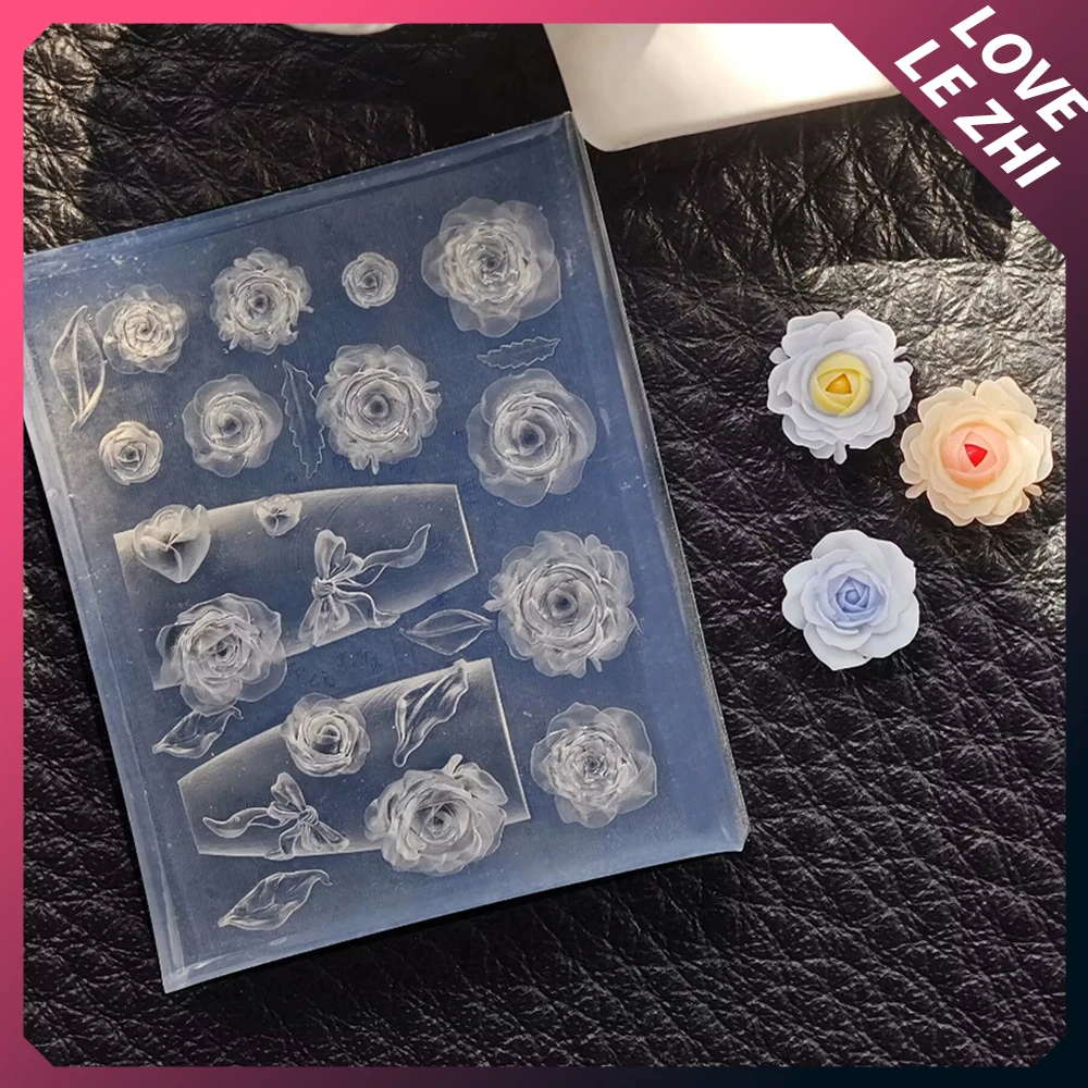 3D цветочная серия формы для дизайна ногтей силиконовые ледяного цветка тюльпан