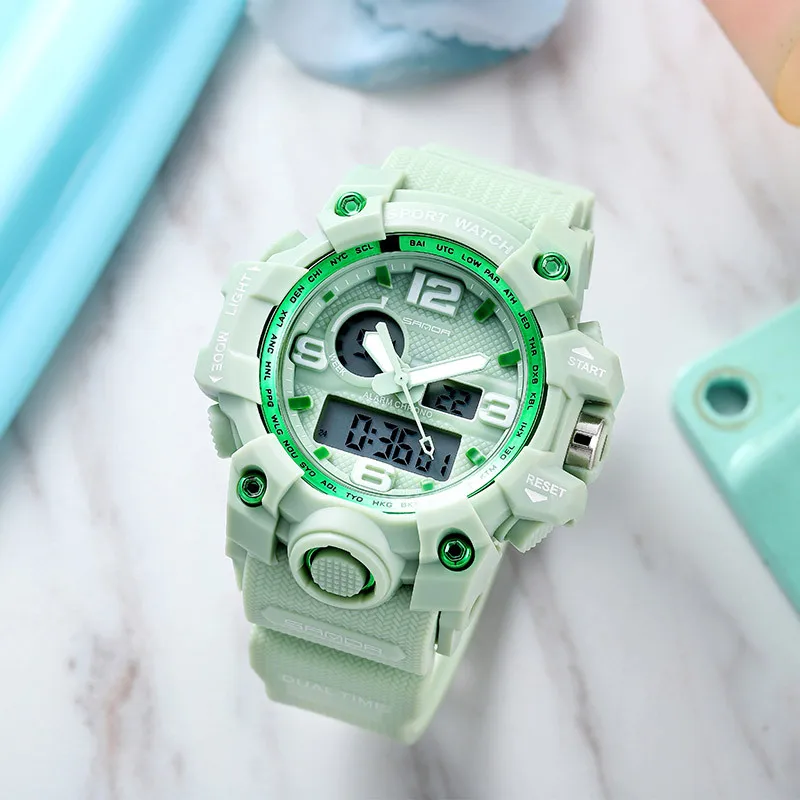 Sanda 2020 New Waterproof Luminous Electronic Watch Fashion Multi-function Outdoor Sports Student Watch Watch Lady Watch