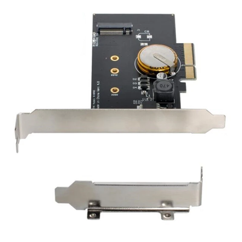 

PCI-E 3.0 X4 to M.2 NGFF M Key SSD Nvme Card Adapter PCI Express with Power Failure Protection 4.0F Super Capacitor