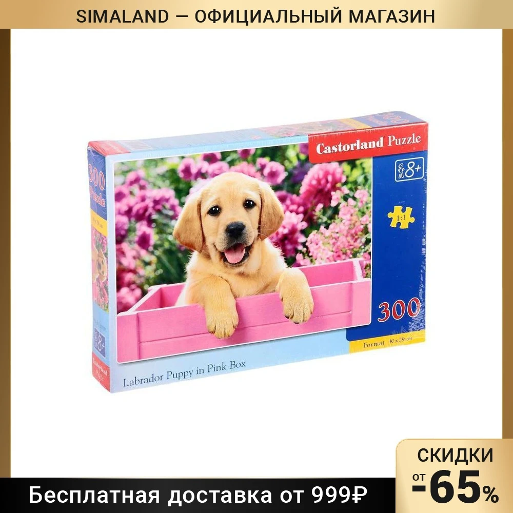 Пазлы Щенок в ящике 300 элементов | Игрушки и хобби