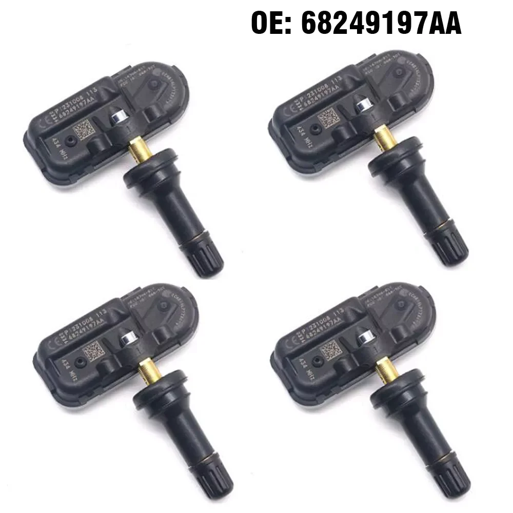 

NEW2023 4PCS Car TPMS Tire Pressure Monitoring Sensor 68249197AA 434MHZ for Dodge Ram 2013-2020 For Jeep For Ram 1500