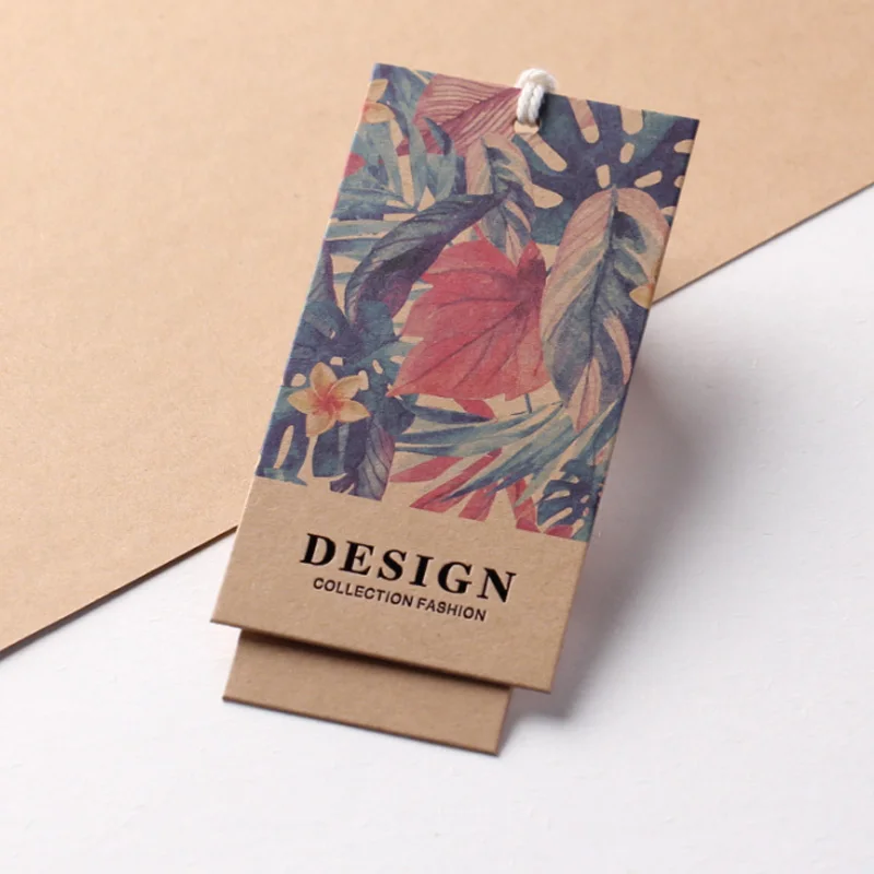 Бумажные подвесные бирки для джинсов из крафт-бумаги индивидуальные ценники