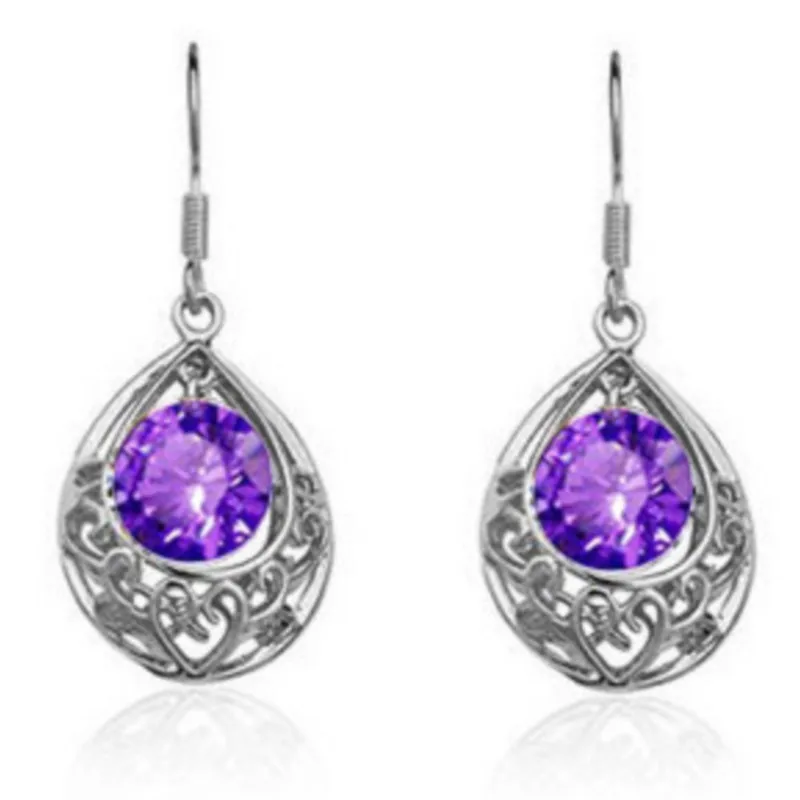 Австрийского хрусталя циркона воды полые серьги ювелирные изделия дропшиппинг