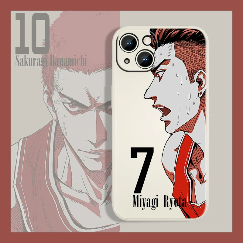 

Anime Athletic boy SLAM DUNK For Apple iPhone 13 12 Mini 11 Pro XS MAX XR X 8 7 6S SE Plus Liquid Rope Silicone Phone Case Coque