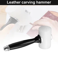 hammer hand tools diy leather hammer t nylon printing hammer wooden handle carving hammer craft cowhide punch tools