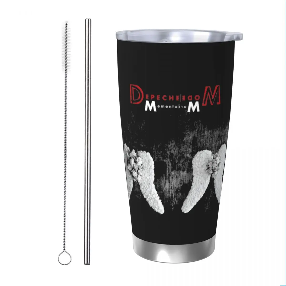 Depeches Mode изолированный стакан с соломинкой Цветочные крылья кофейные кружки из