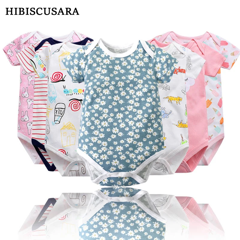 

Summer Baby Clothing Cotton Boys Girls Bodysuit Short Sleeve Romper Infant Jumpsuit Cartoon Toddler Tops 0-2 Yrs