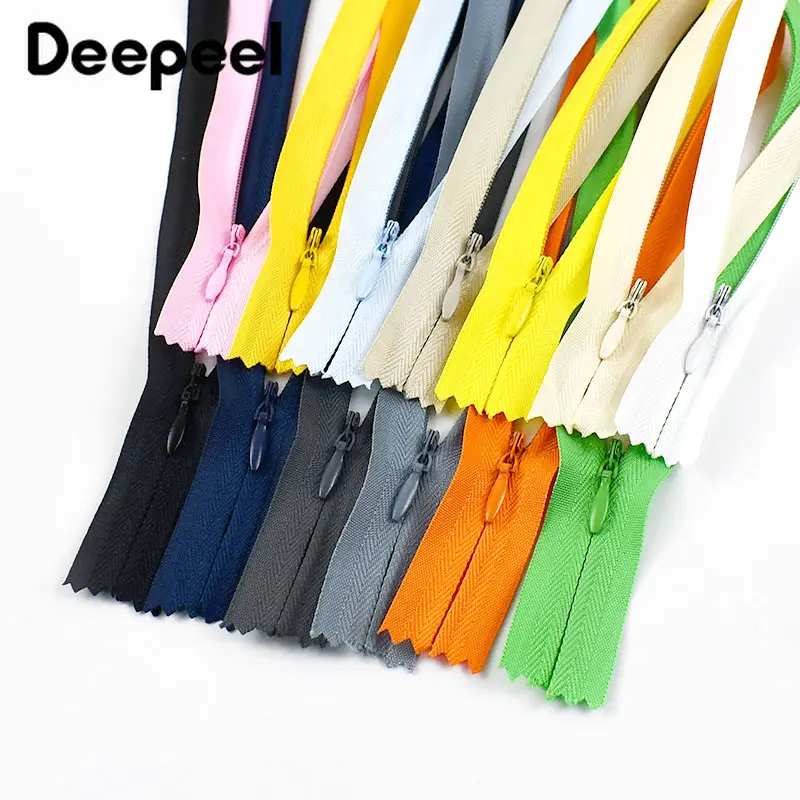 

10Pcs 3# 28-80cm Invisible Nylon Zipper Close End Hidden Zip Suitcase HomeTextile Zips for Clothes Repair Kit Sewing Accessories