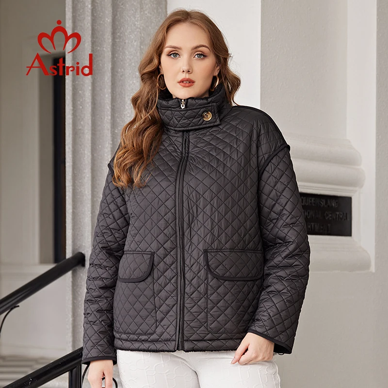 Astrid 2022 Women's Autumn Winter Coat Faux Fur Tops Fashion Stitching Oversize Parkas Women Coat Two Side Wear Female Clothing