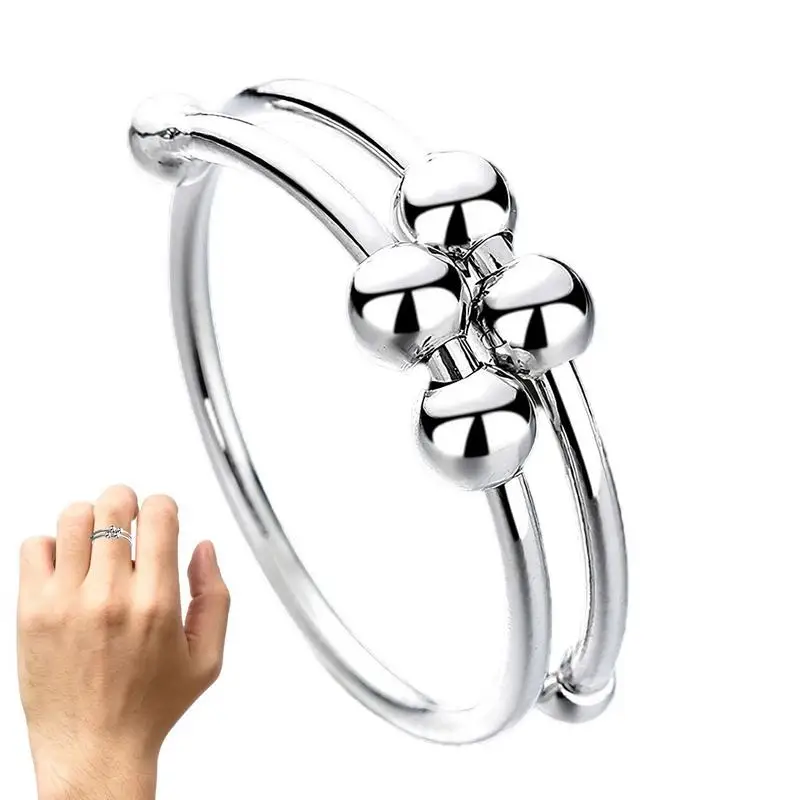 

Stainless Steel Anxiety Ring Adjustable Fidget Spinner Rings Great Gift Choice For Friends Family Coworkers Relatives Loved Ones