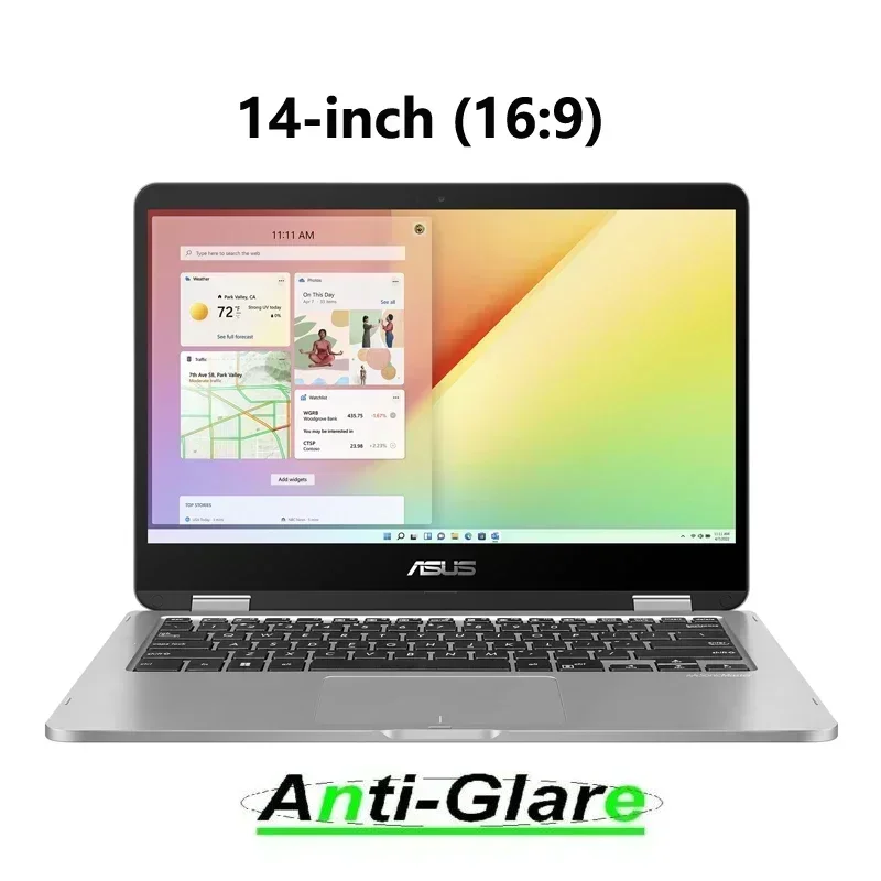 Фото 2 антибликовые защитные пленки для экрана ASUS VivoBook 360 TP401MA 2022/14 X1404 X1404ZA X1404VA/F1404 F1404ZA TP1401 14 дюймов ноутбука 16:9 №1