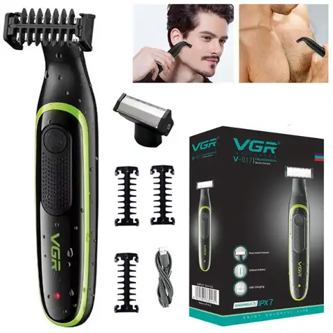 VGR устройство для сухого и влажного бритья лица, бритвенный станок для мужчин, триммер для бороды, устройство для груминга тела, перезаряжае...