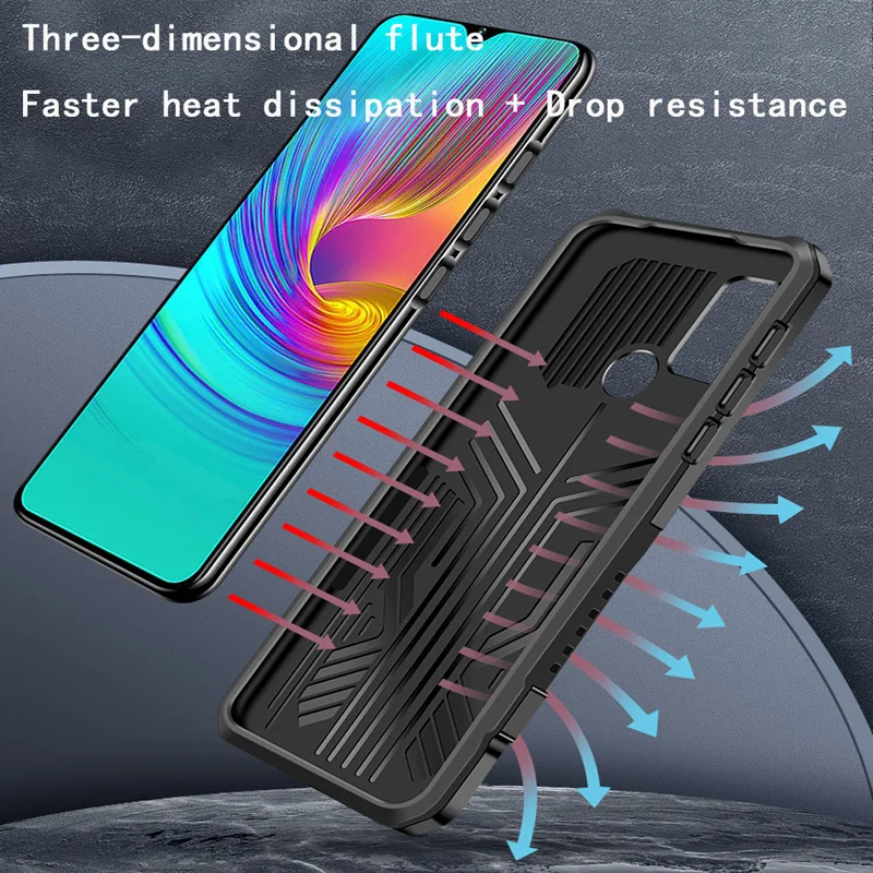 Бронированный противоударный чехол для Infinix Hot 11S 10S 10 11 9 Play Note Pro 7 Lite скрытый