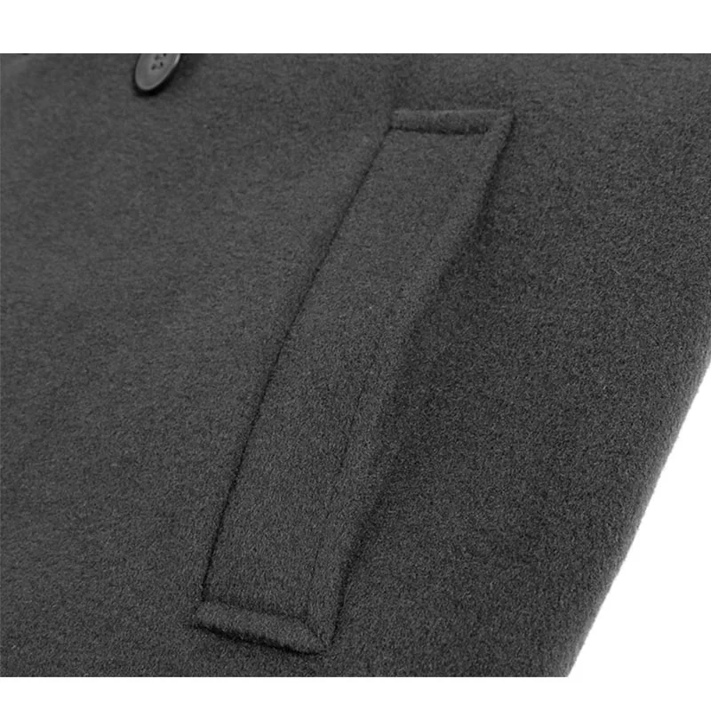 Новое двурядное мужское осенне-зимнее двустороннее кашемировое пальто с пряжкой