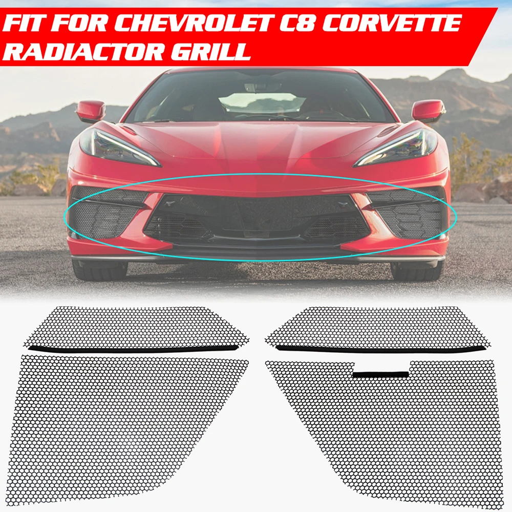 Kit griglia A maglie esterne 2 pezzi per una griglia del radiatore Chevrolet Corvette C8 2020-2022