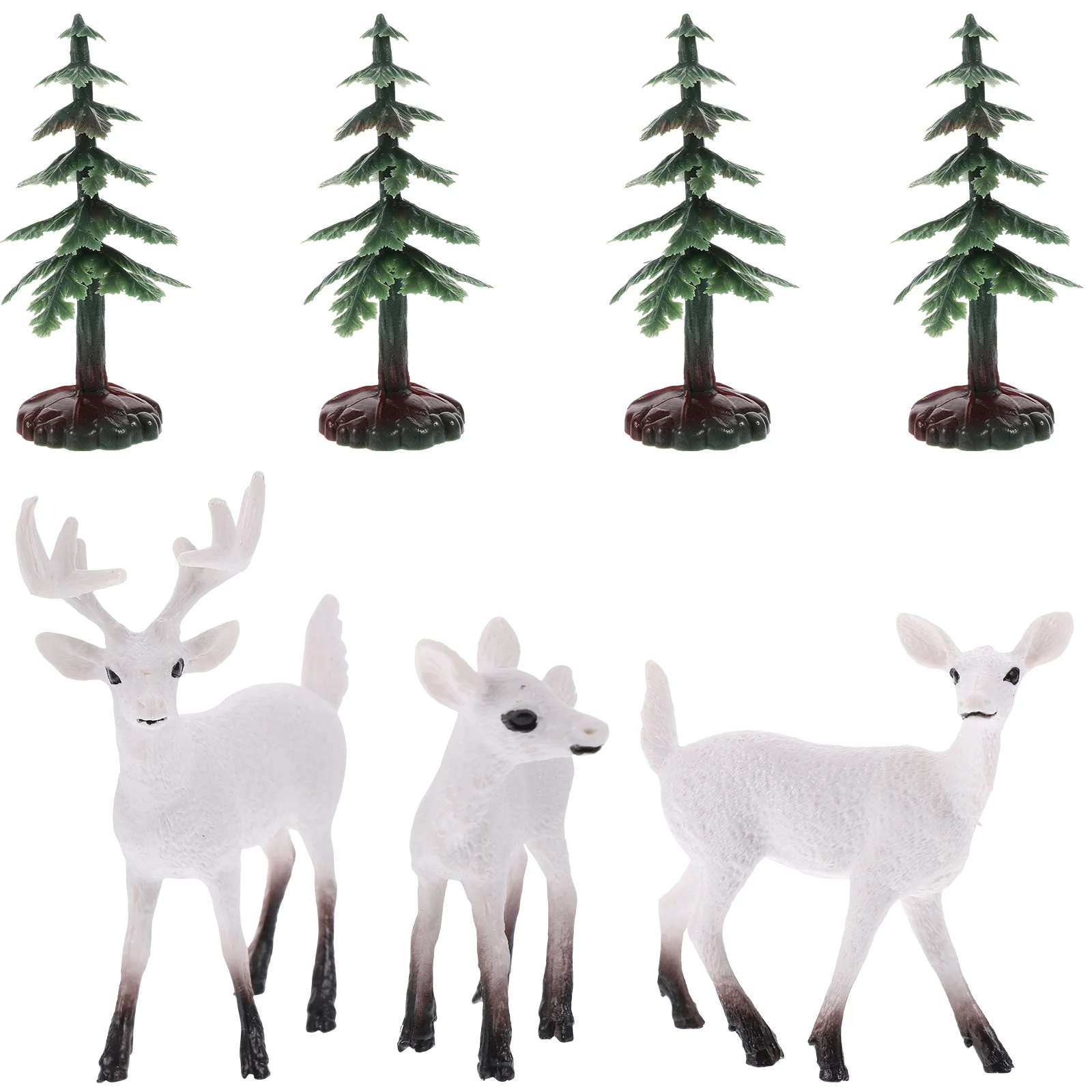 

Mini Sand Table Model Green Scenery Landscape Miniature Deer Trees Crafts