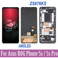 6 78 original amoled for asus rog phone 5s pro zs676ks lcd display touch screen digitizer assembly for rogphone 5s pro lcd