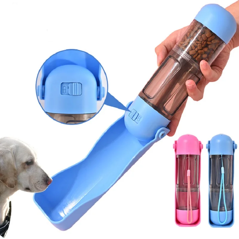 

Cat Dog Feeder Foldable Silicone Water Bottle Pet Food Dispenser Cat Drinker Portable Pet Water Bottle Dog Bowl Pets Items Puppy