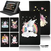 tablet case for fire 7fire hd 10fire hd 8 20162015201720182019 lightweight protective shell unicorn pattern stand cover