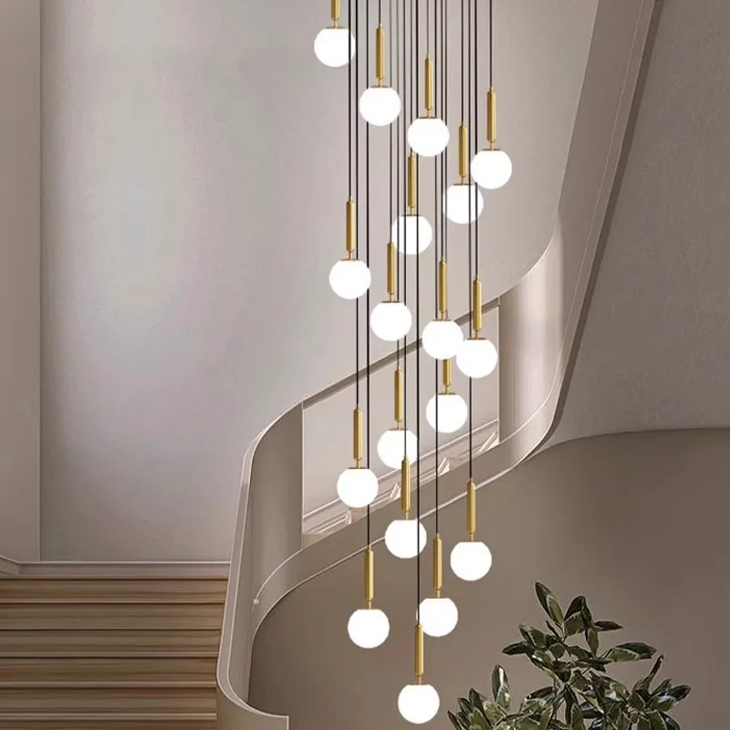 Современная люстра для украшения дома лестница Подвесной светильник подвесные