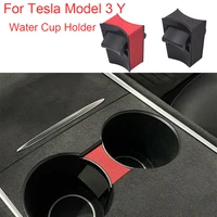 for tesla model y car water cupturn fur holder accessories interior center console storage organizer model 3 three
