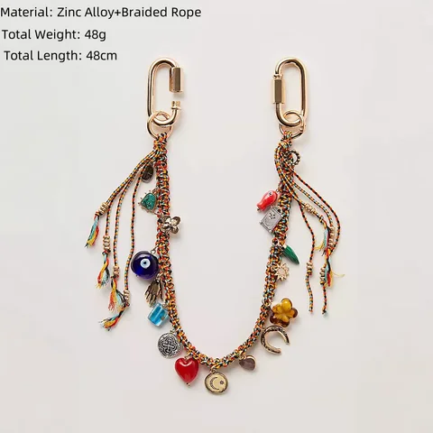 Богемная плетеная веревка Evil Demon Eye золотая цепочка для сумки