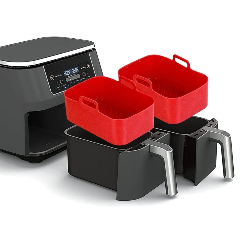 

Reusable Rectangular Nonstick Silicone Air Fryer Basket Silicone Material
