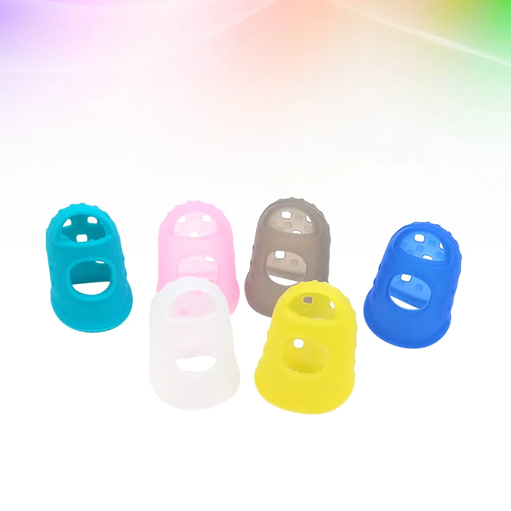 

10pcs Guitar Finger Guards Silicone Fingertip Protectors 5 Size Silicone Finger Tip Guard For Stringed Accessories gіtari