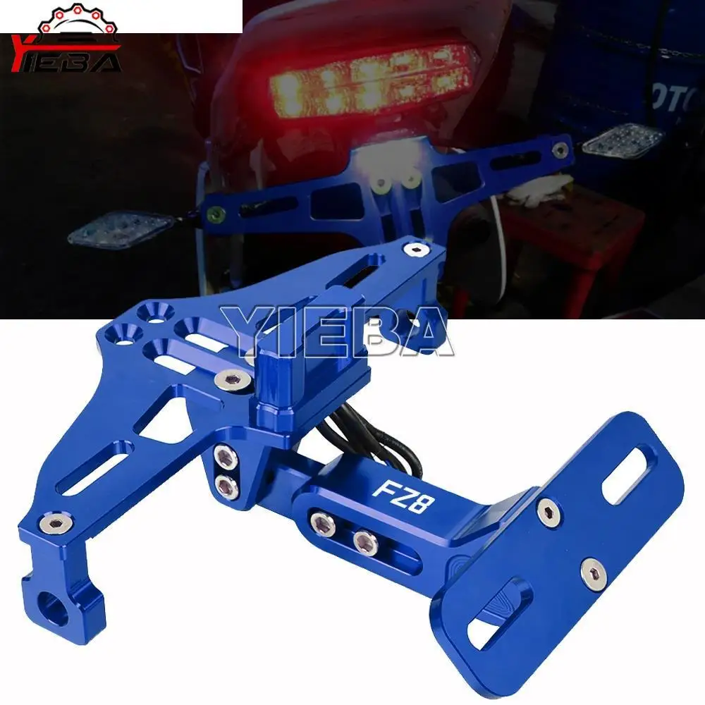 

Motorcycle Adjustable CNC Aluminum License Number Plate Frame Holder Bracket LED Light For Yamaha FZ8 FZ 8 FZ-8 2011-2017 2016