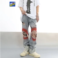 uncledonjm distressed jeans men designer jeans for men ripped jeans for men streetwear men hip hop jeans baggy jeans