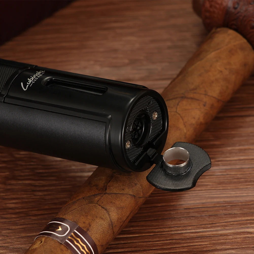 LUBINSKI металлическая зажигалка для сигар два в одном табачная дрель полезная