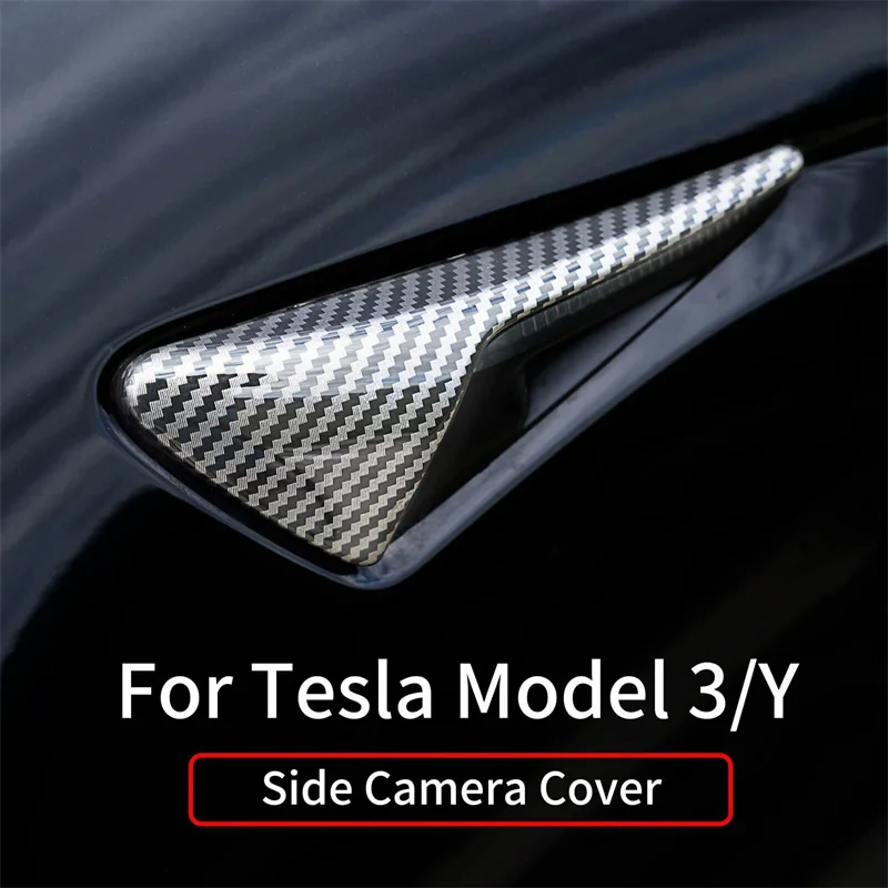 

Защитная крышка для боковой камеры Tesla Model 3/Y, накладка из углеродного волокна для крыла, аксессуары для модификации автомобиля Tesla 2017-2022