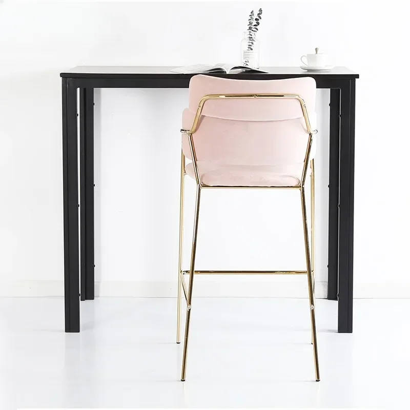 Акриловый стул минималистичные стулья барная стойка розовый высокий стол