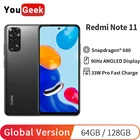 Новинка Смартфон Xiaomi Redmi Note 11 телефон Snapdragon 680 90 Гц AMOLED экран 33 Вт Pro Быстрая зарядка 50MP четырехъядерная камера