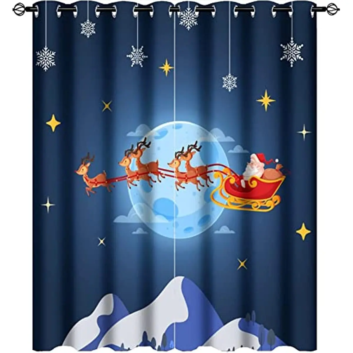 

Рождественские светонепроницаемые шторы с Санта-Клаусом, шторы для спальни, гостиной, кухни, оконные шторы, рождественское и Новогоднее украшение для дома
