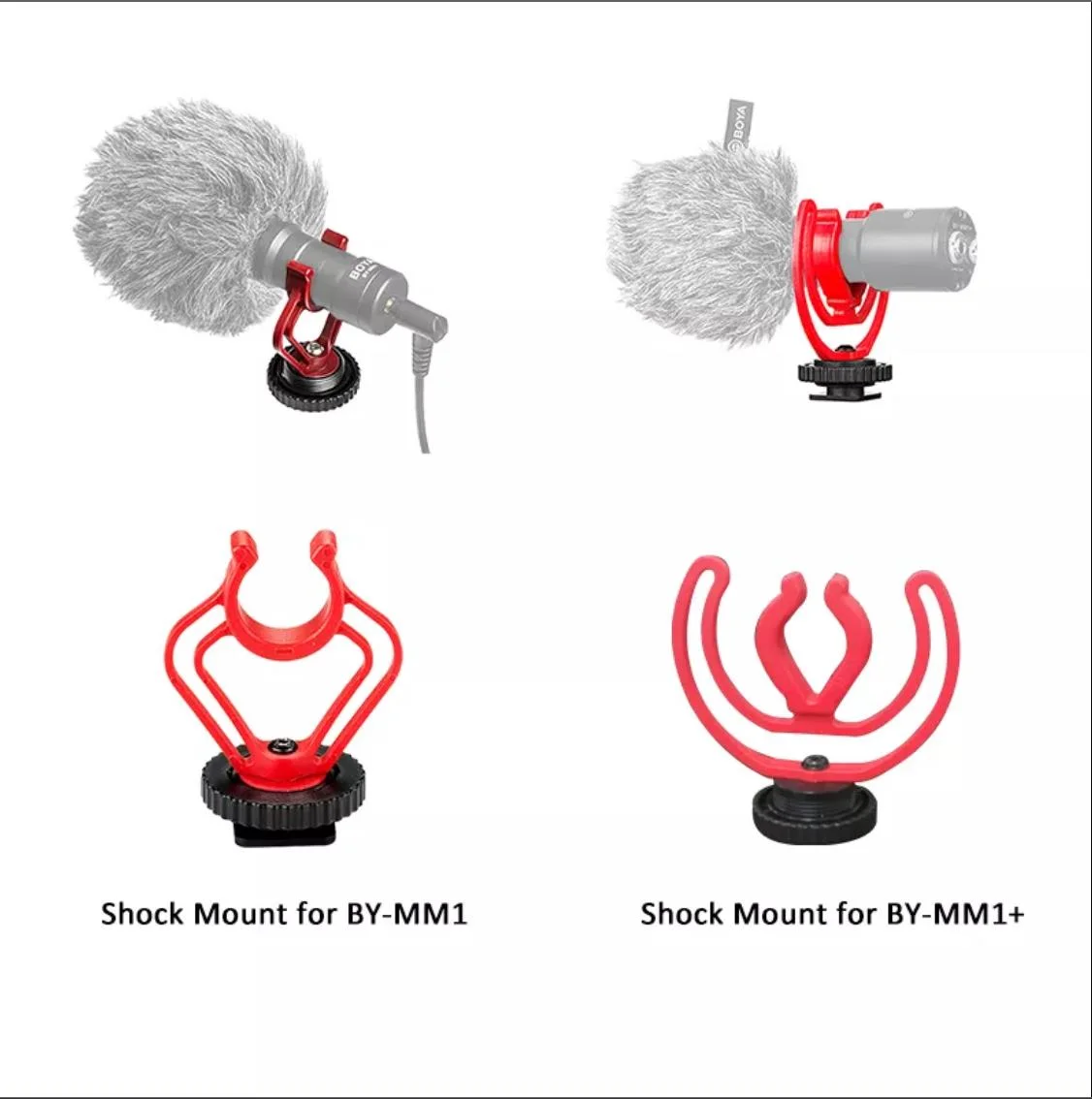 

BOYA Shoe Anti-shock Shock Mount for BY-MM1 MM1+ Shotgun Microphone On DSLR Camera Mic Stand Hotshoe Shockmount Micro Accessorie