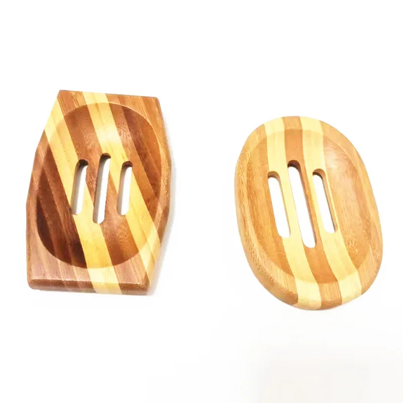 

Travel Soap Container Bamboo Soap Dish Holder for Bathroom Kitchen Sponges Accessories Storage